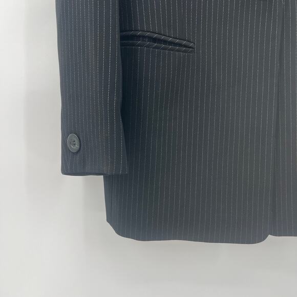 Jones New York Pinstripe Suit Blazer Womens size 12 Black Lined Workwear - Picture 3 of 6